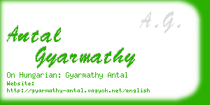 antal gyarmathy business card